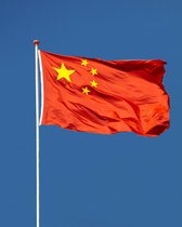 Chinese Vlag - China Vlag - 90x150cm - China Flag - Originele Kleuren - Sterke Kwaliteit Incl Bevestigingsringen - Hoogmoed Vlaggen
