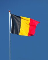 Belgische Vlag - België Vlag - 90x150cm - Belgium Flag - Originele Kleuren - Sterke Kwaliteit Incl Bevestigingsringen - Hoogmoed Vlaggen