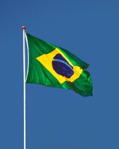 Braziliaanse Vlag - Brazilië Vlag - 90x150cm - Brazil Flag - Originele Kleuren - Sterke Kwaliteit Incl Bevestigingsringen - Hoogmoed Vlaggen