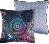kussen gevuld 48 x 48 cm polyester grijs