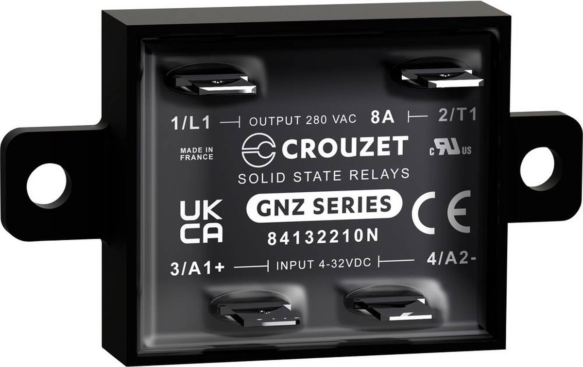 Crouzet Halfgeleiderrelais 84132210N 8 A Schakelspanning (max.): 280 V/AC Speciale nuldoorgang 1 stuk(s)