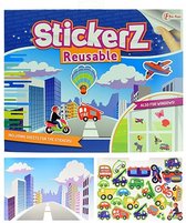 StickerZ Stickerboek Verschillende Voertuigen met Herbruikbare (Raam) Stickers