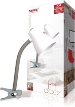 Ranex Manou Clip Bureaulamp Wit/Grijs