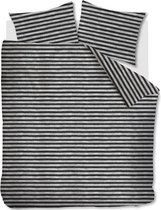 Ariadne at Home Knit Stripes Dekbedovertrek - Eenpersoons - 140x200/220 cm - Black White