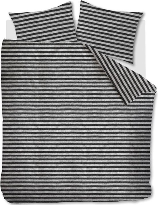 Housse de couette Ariadne at Home Knit Stripes - Simple - 140x200/220 cm - Noir White