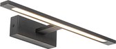 QAZQA jerre - Moderne LED Wandlamp voor binnen voor badkamer - 1 lichts - D 13.5 cm - Zwart -