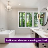 InnovaHeat Complete Badkamerset Vloerverwarming - gasvrij - elektrisch - 5m2 - Wifi