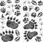 muurstickers Animal Tracks vinyl 70 stuks