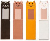 magnetische boekenlegger Cats 8,2 cm vinyl 4 stuks
