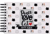 fotoalbum Cat 21 x 15 x 3 cm papier wit/zwart 2-delig