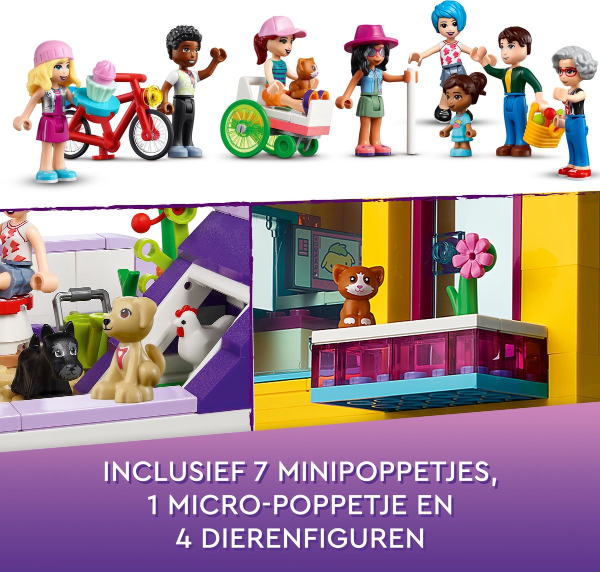 LEGO Friends 41704 L'Immeuble de La Grand-Rue, Set avec Café