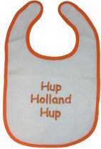 slabbetje Hup Holland Hup junior katoen wit/oranje one-size