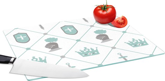 Planche à Découper En Verres - 39x28 - Pois - Fleurs - Motifs