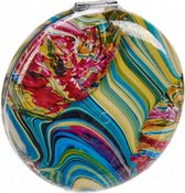 make-upspiegel abstract rond 8 x 2,4 cm glas groen