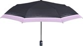mini-paraplu automatisch dames 54 x 96 cm zwart/paars