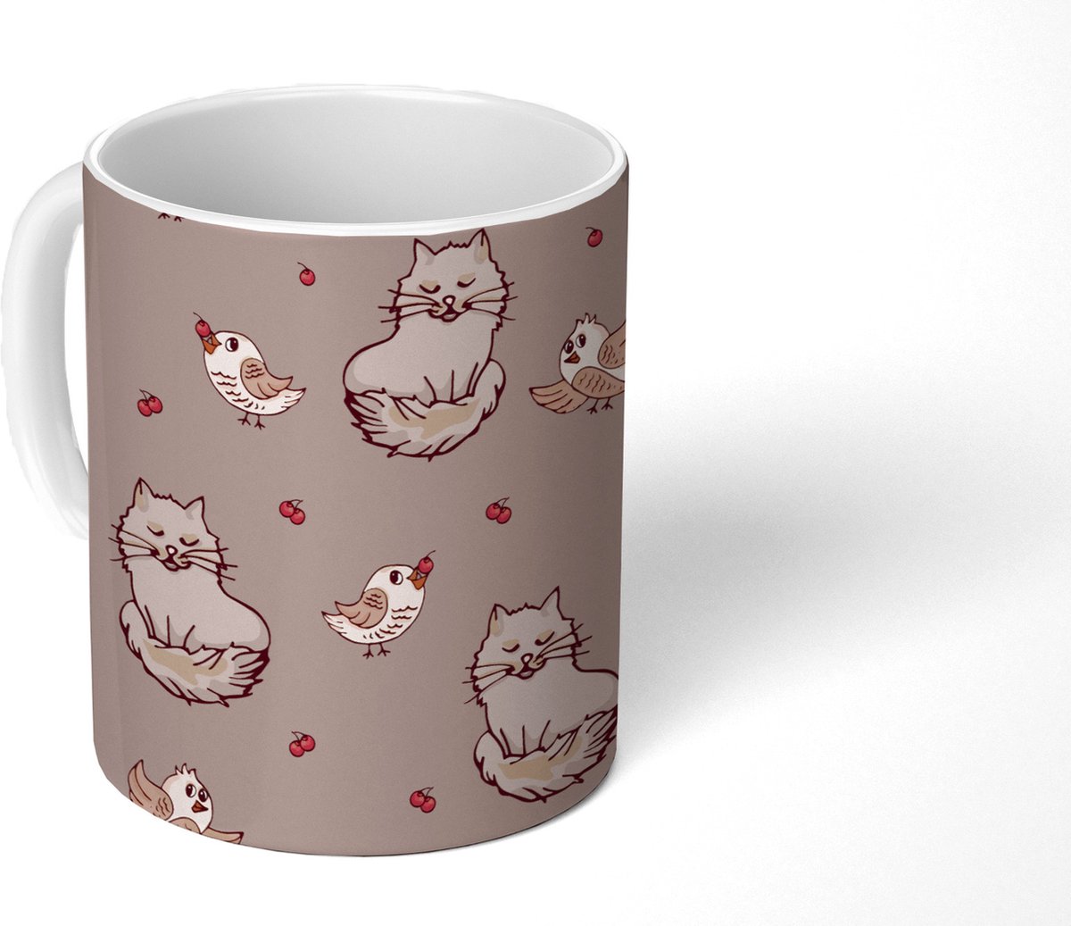 Mok - Koffiemok - Dieren - Kinderen - Patronen - Mokken - 350 ML - Beker - Koffiemokken - Theemok