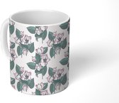 Mok - Koffiemok - Bloem - Patroon - Art nouveau - Mokken - 350 ML - Beker - Koffiemokken - Theemok