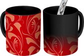Magische Mok - Foto op Warmte Mokken - Koffiemok - Design - Art Nouveau - Bladeren - Magic Mok - Beker - 350 ML - Theemok