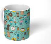 Mok - Koffiemok - Patronen - Koffie - Design - Mokken - 350 ML - Beker - Koffiemokken - Theemok