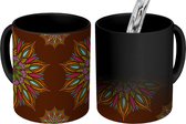 Magische Mok - Foto op Warmte Mokken - Koffiemok - Mandala - Design - Bohemian - Magic Mok - Beker - 350 ML - Theemok