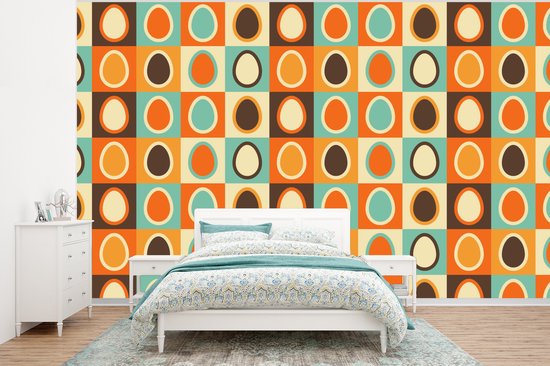 Papier Peint - Papiers Papier peint photo Rétro - Motifs - Oeuf - Largeur 295 cm x Hauteur 220 cm