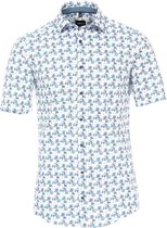 Korte Mouw Overhemd Bloemen Print Heren Blauw Venti - L
