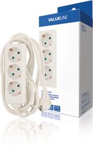 Valueline VLES330F001WH Stekkerdoos 3-wegs 3.00 M Wit