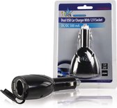 Hq P. sup. usb202 Dubbele Usb Autolader met 12 V Aansluiting