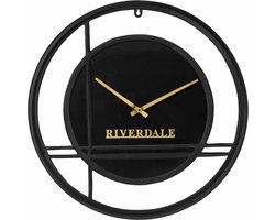 Riverdale - Wandklok Dean Rond - Ø50cm - zwart Zwart