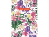 dagplanner Tropical Flowers 15 x 21 cm papier