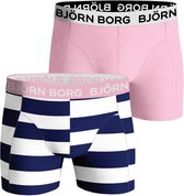 Bjorn Borg boxershort jongen Pink Blue Stripes 2-pack maat 158-164