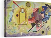 Artaza Canvas Schilderij Geel, Rood, Blauw - Wassily Kandinksy - 90x60 - Kunst - Canvas Print - Muurdecoratie