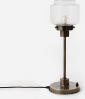 Art Deco Trade - Slanke Tafellamp Getrapte Cilinder Small Helder 20's Brons