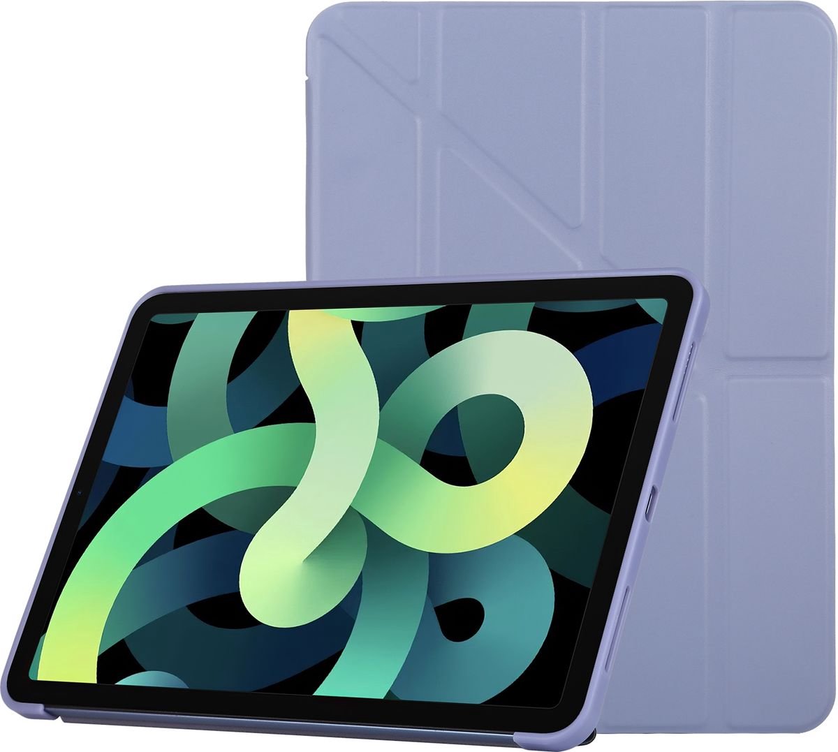 Mobigear Tablethoes geschikt voor Apple iPad Air 5 (2022) Hoes | Mobigear Origami Bookcase - Paars