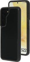 Mobiparts Rugged Doorzichtig Transparant Case Samsung Galaxy S22 Zwart hoesje