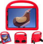 Case2go - Tablet Hoes geschikt voor iPad Air 10.9 (2022) - Schokbestendige case met handvat - Sparrow Kids Cover - Rood