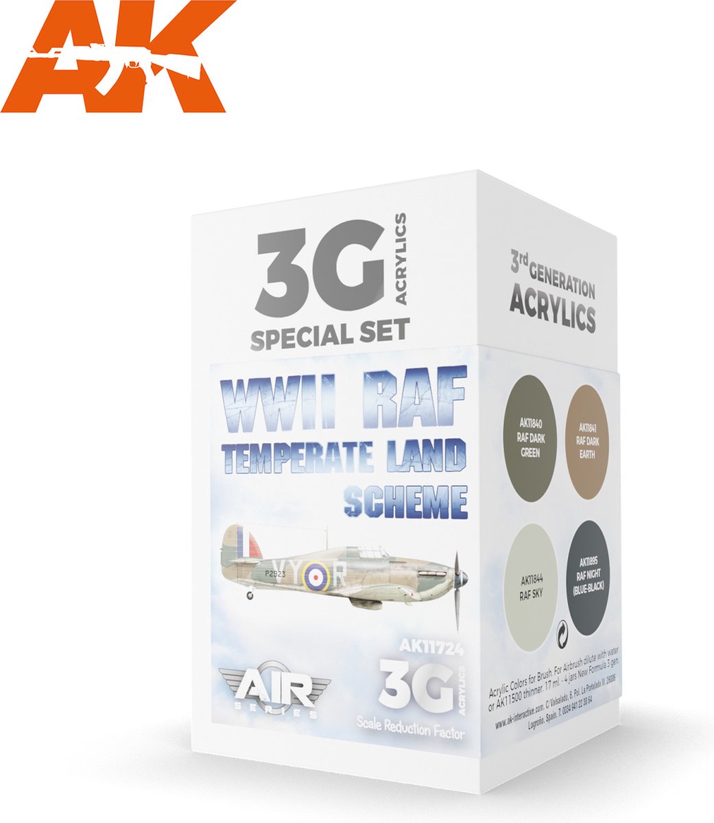 WWII RAF Temperate Land Scheme Set - AK-Interactive - AK-11724