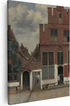 Artaza Toile Peinture La Petite Rue - Vue de maisons à Delft - Johannes Vermeer - 40x50 - Art - Impression sur toile