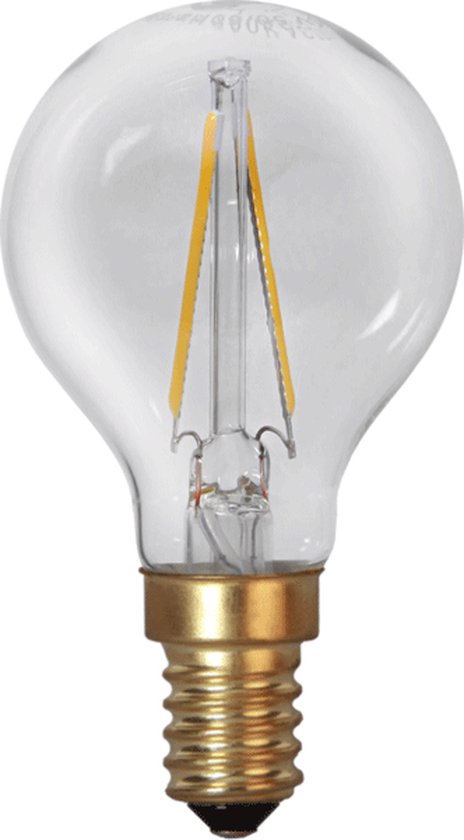 Kogellamp - E14 - 1.5W - Super Warm Wit <2200K - Filament - Helder