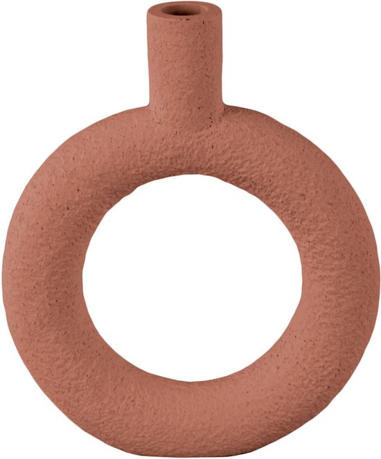 Present Time Vaas Ring - Terracotta Oranje - 18x3,5x22,5cm - Modern