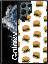 Galaxy S22 Ultra Hardcase hoesje Burgers - Designed by Cazy