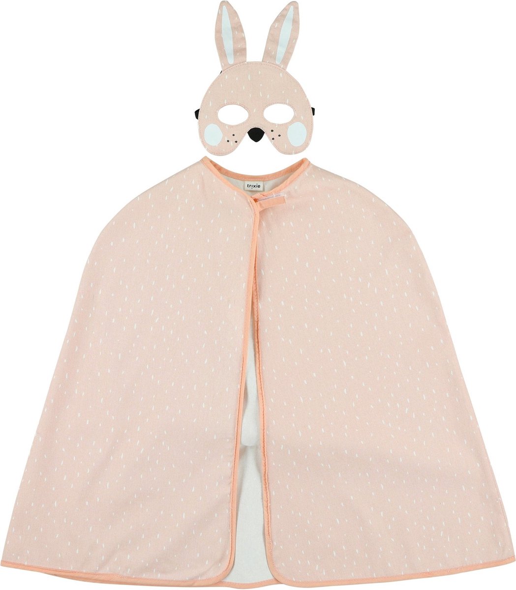 Afbeelding van product Trixie Baby cape en masker Mrs Rabbit  - maat 3-6 jaar
