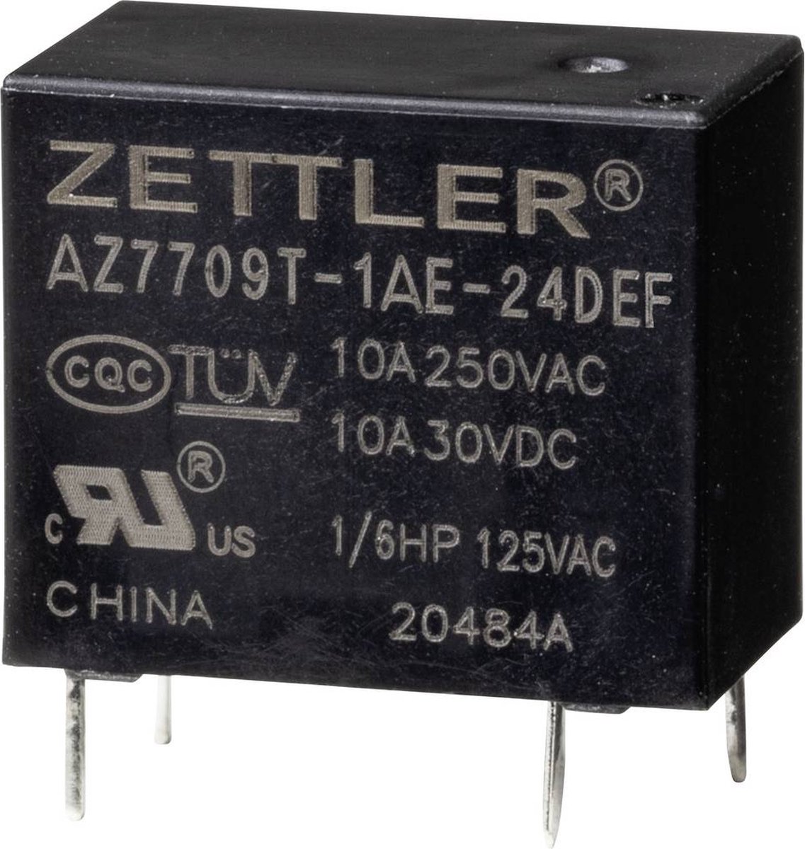 Zettler Electronics AZ7709T-1AE-24DEF Powerrelais 24 V/DC 10 A 1 stuk(s)