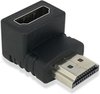 ACT HDMI koppelstuk adapter, male naar female, HDMI haaks 90° omlaag AC7570