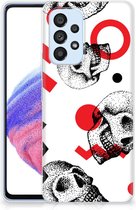GSM Hoesje Geschikt voor Samsung Galaxy A53 5G TPU Bumper Skull Red