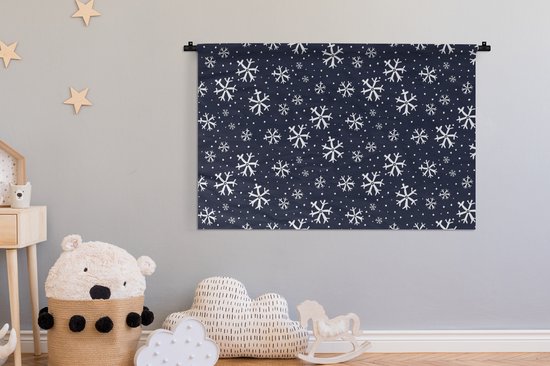 Tapisserie - Tapisserie - Hiver - Flocon de neige - Motifs - 150x100 cm - Tapisserie