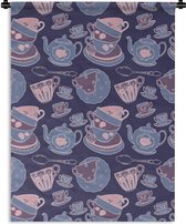 Tapisserie - Tapisserie - Motif - Thee - Tasse - Théière - 150x200 cm - Tapisserie