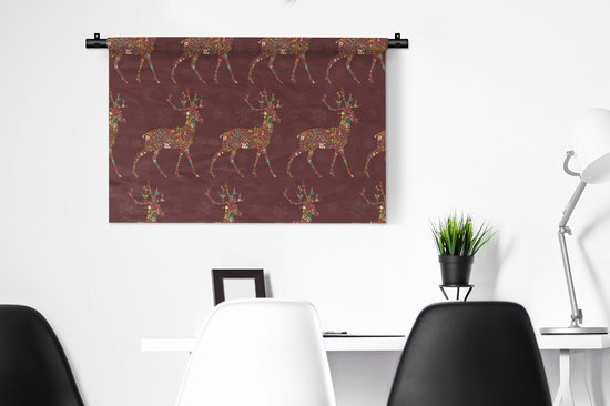 Tapisserie - Tapisserie - Cerf - Motifs - Couleurs - 90x60 cm - Tapisserie