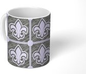 Mok - Koffiemok - Bloemen - Grunge - Design - Mokken - 350 ML - Beker - Koffiemokken - Theemok