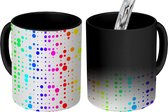 Magische Mok - Foto op Warmte Mokken - Koffiemok - Regenboog - Patronen - Confetti - Neon - Magic Mok - Beker - 350 ML - Theemok